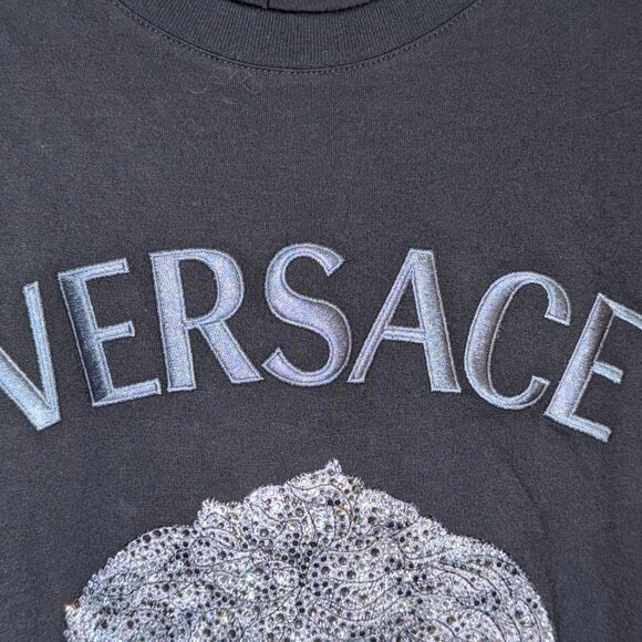 AUTHENTIC MENS VERSACE RHINESTONE MEDUSA T SHIRT SIZE SLIM 4XL....FITS 2XL $2150 - Picture 6 of 15